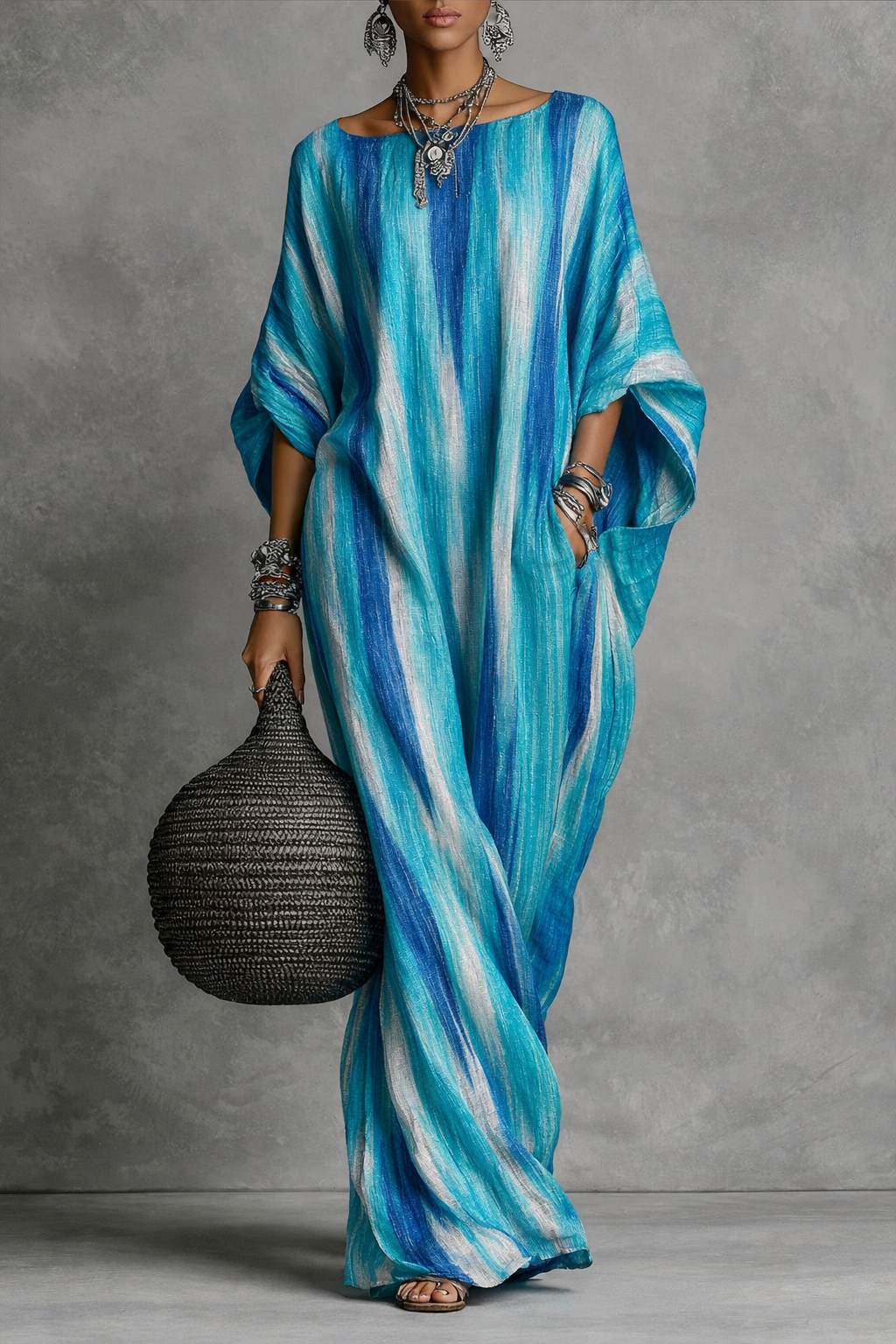 Royal Ikat Gown — Satin Silk