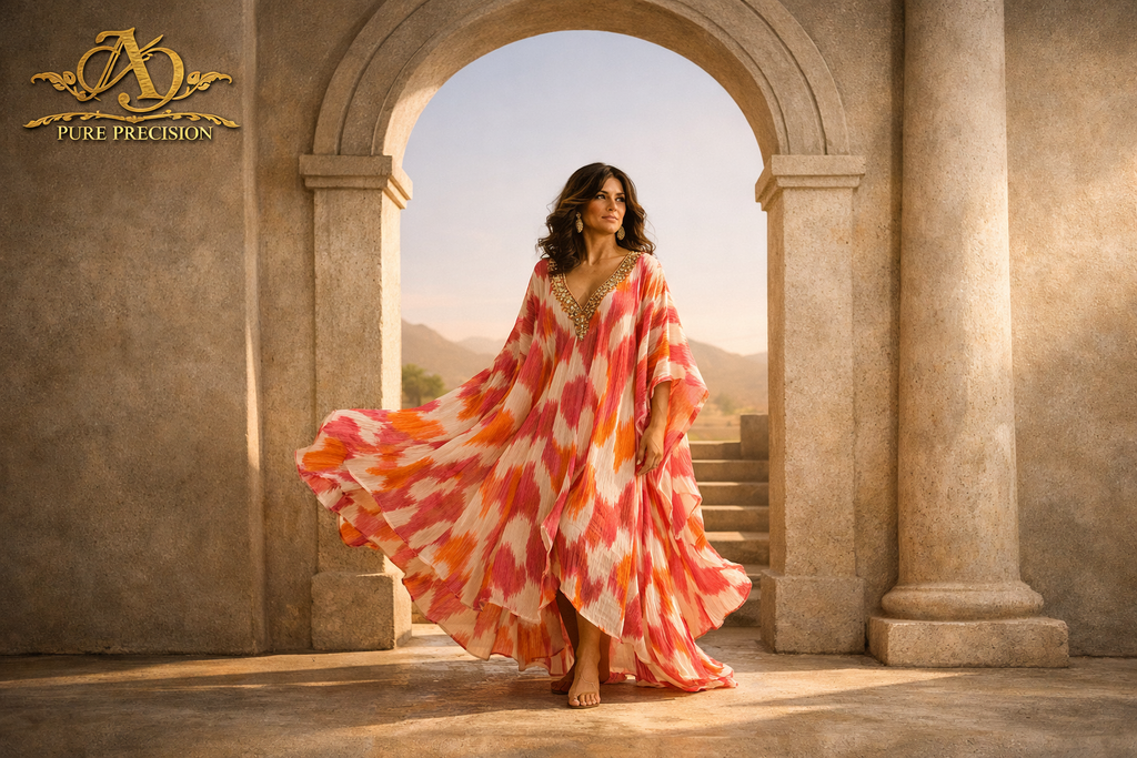 Verdant Ikat Gown
