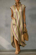 Crimson Ikat Evening Gown