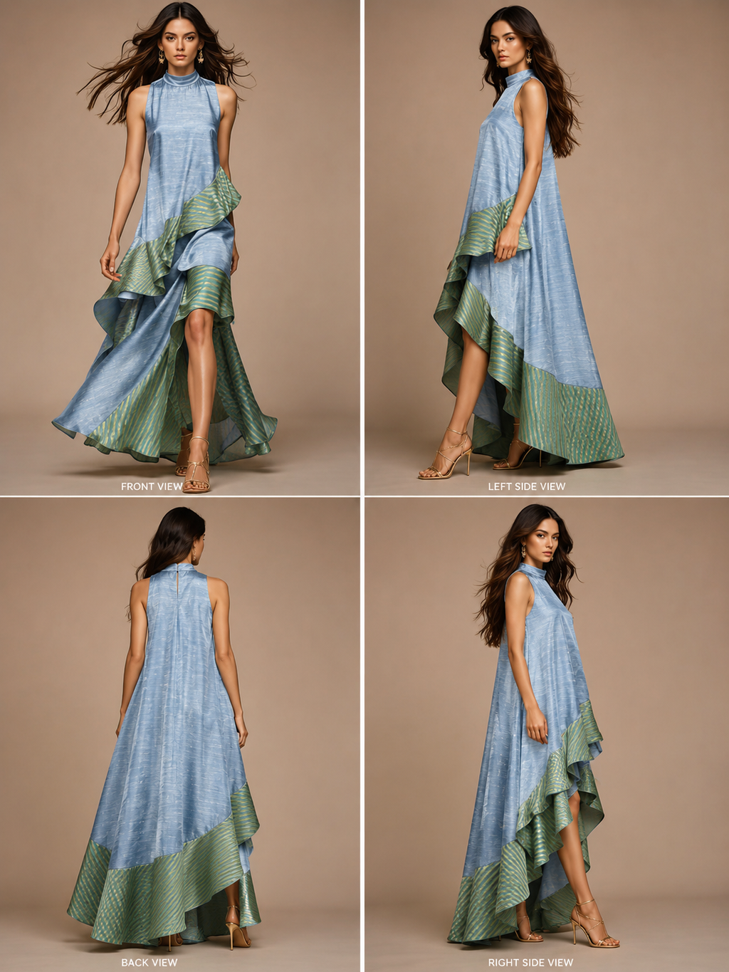 Uzbek Ikat Kaftan Set | Luxury Silk Resort Wear | IKORA