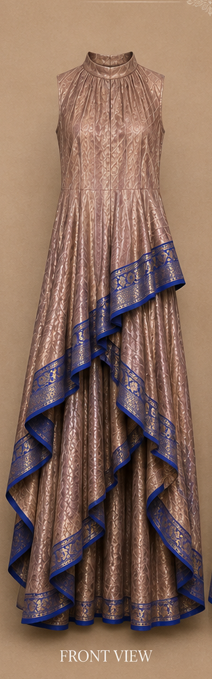 Uzbek Ikat Kaftan Set | Luxury Silk Resort Wear | IKORA
