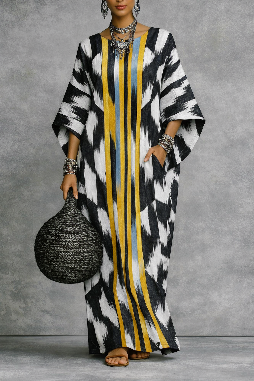 Indigo Atlas Gown