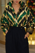 Verdant Ikat Camp Shirt