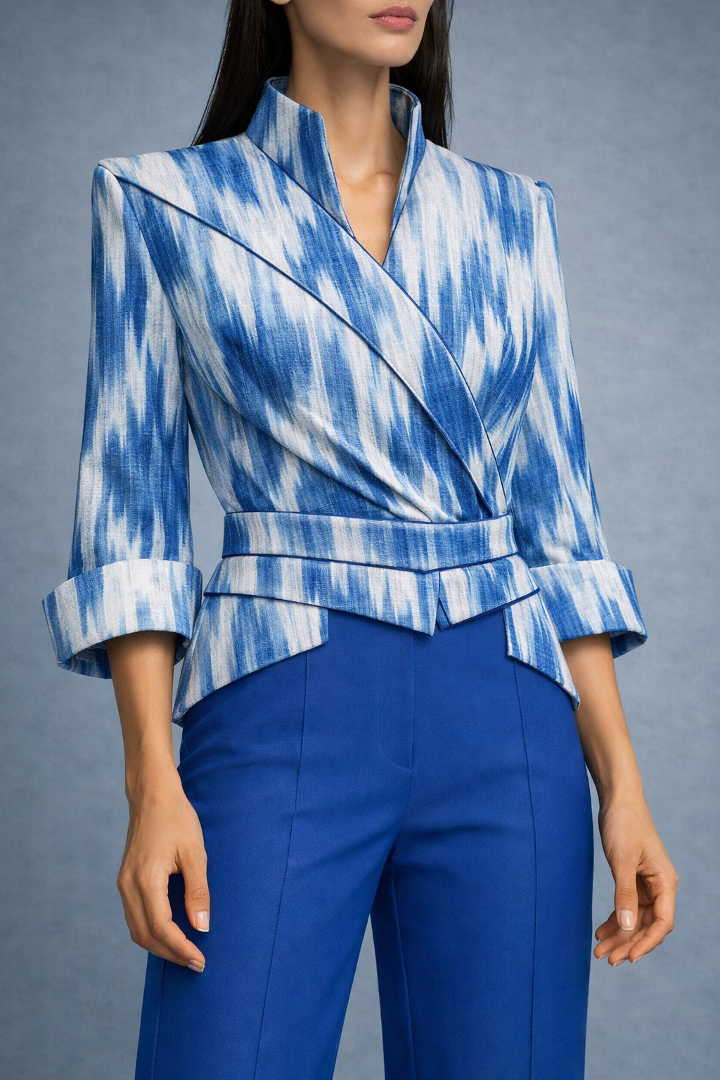 Blue & White Two‑Piece Set