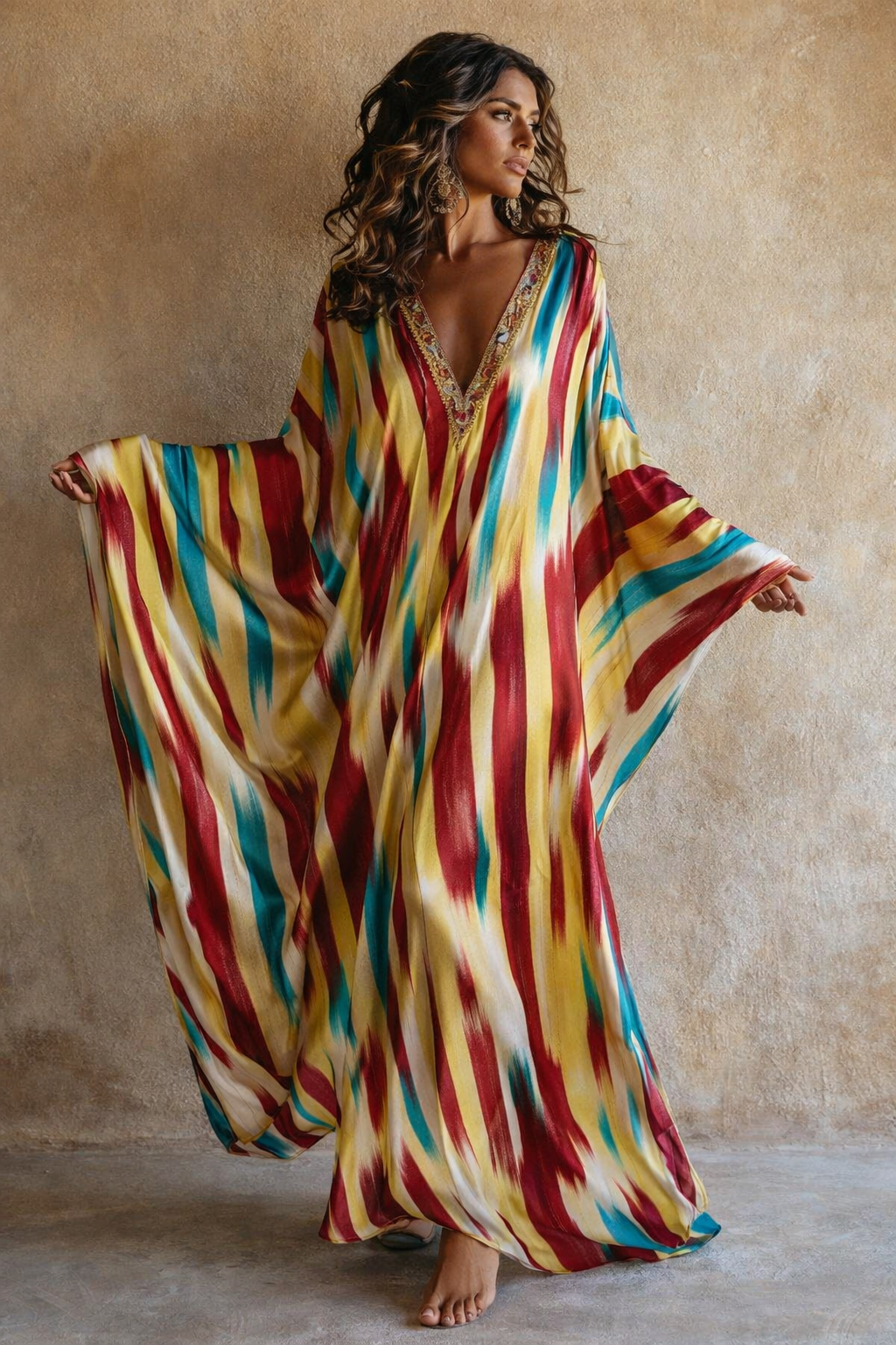 Carnival Vertical Stripe Kimono