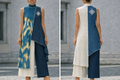 Indigo Panel Vest & Trouser — image 1