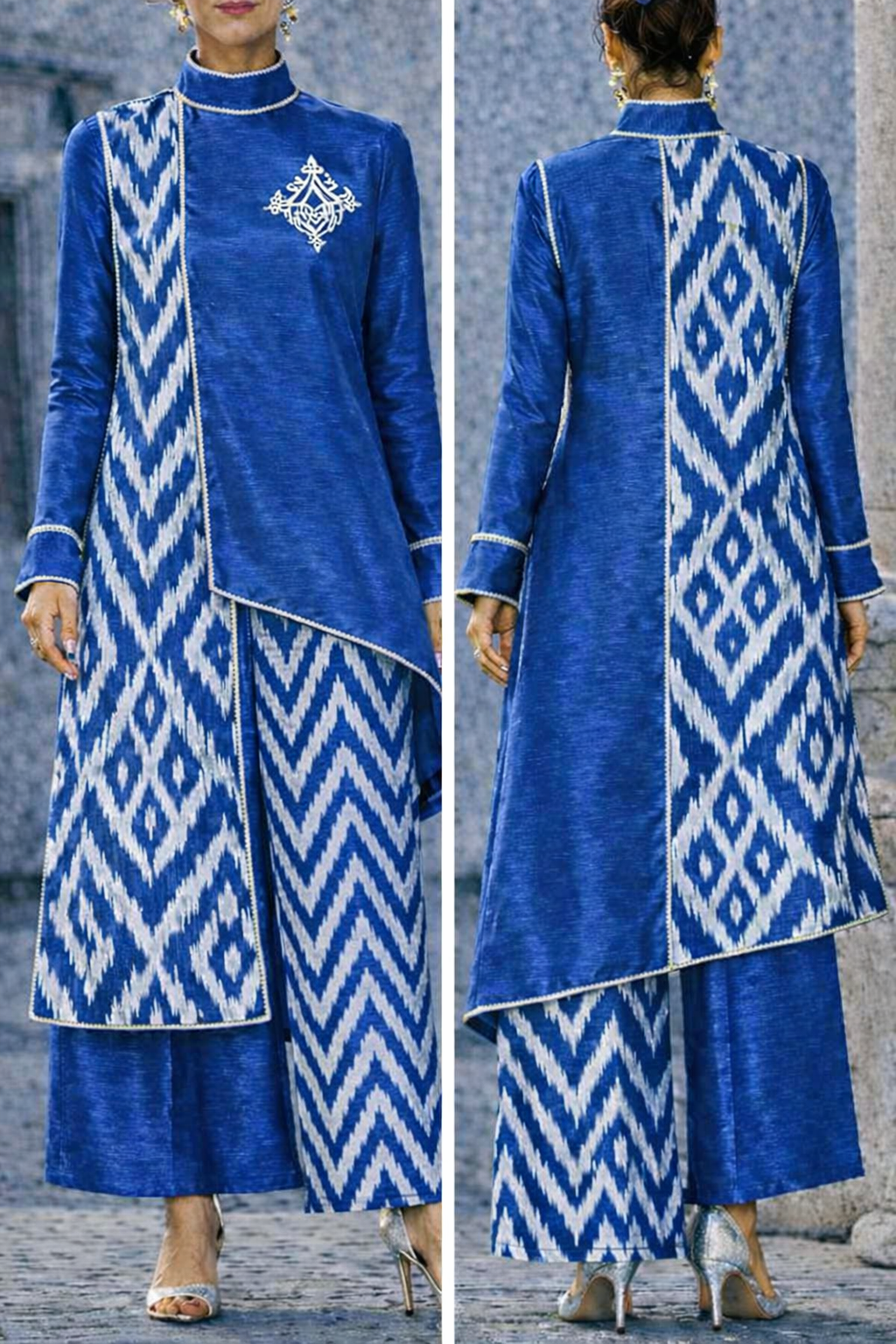 Indigo Panel Vest Set — image 1