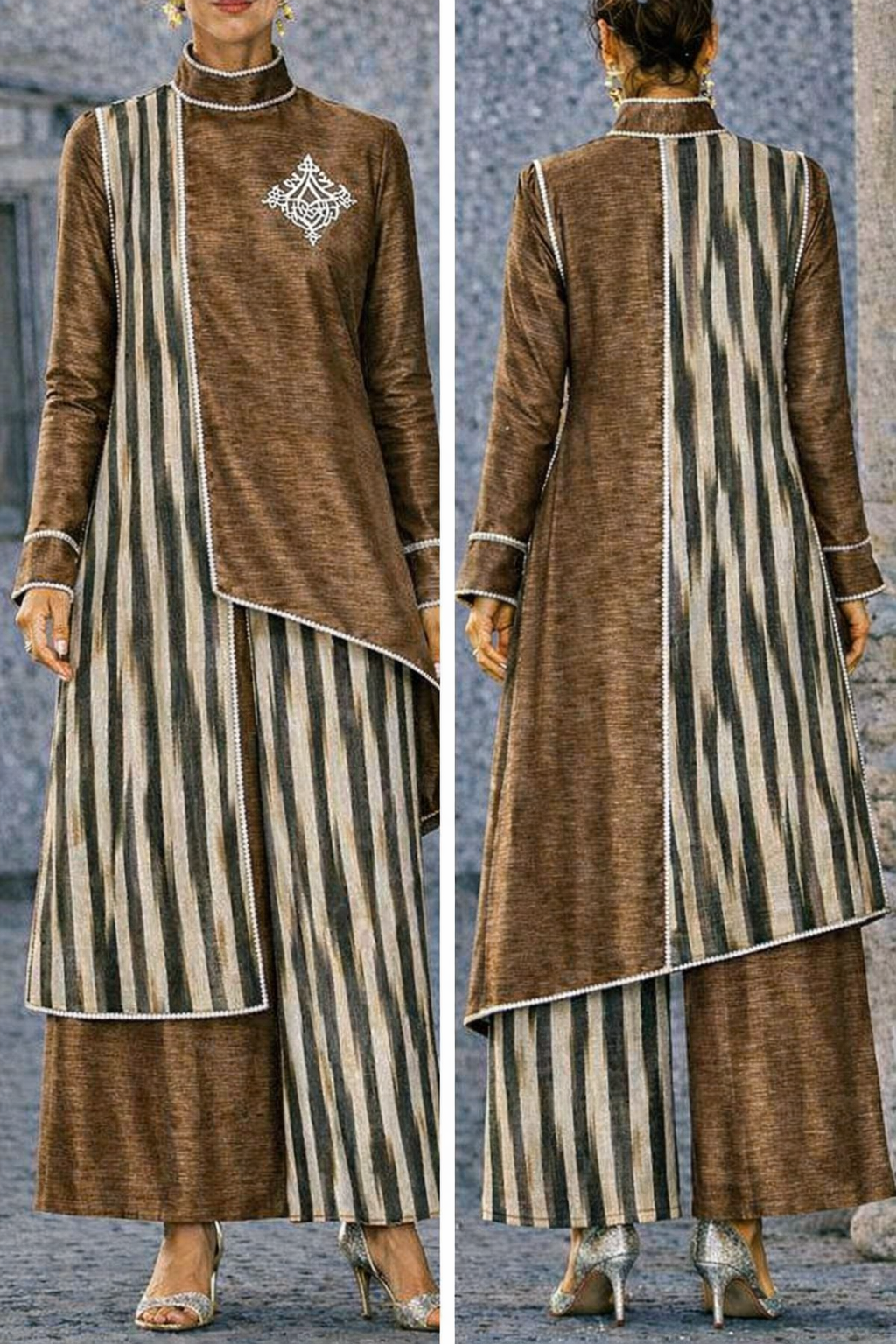 Indigo Panel Vest Set — image 3