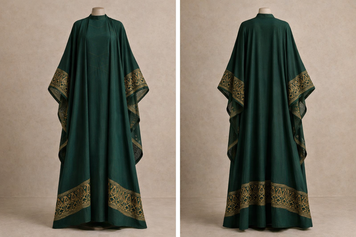 Court Crimson Gown Set