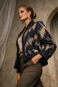 Indigo Ikat Tailored Jacket