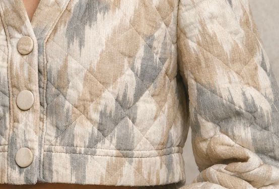 Gilded Ikat Crop Coat