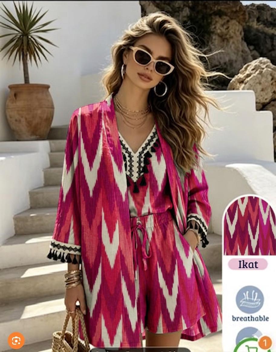 Ikat Magenta Resort Set — image 1