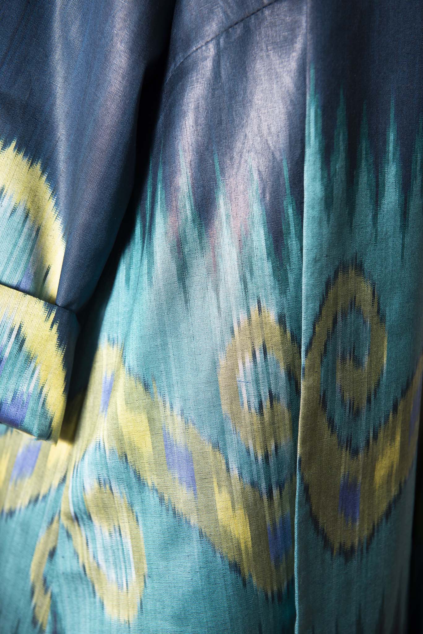 Sky Ikat Wrap Dress