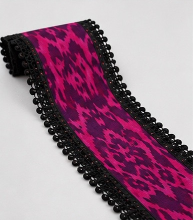 Ikat Asymmetric Tunic & Black Harem Trouser Set