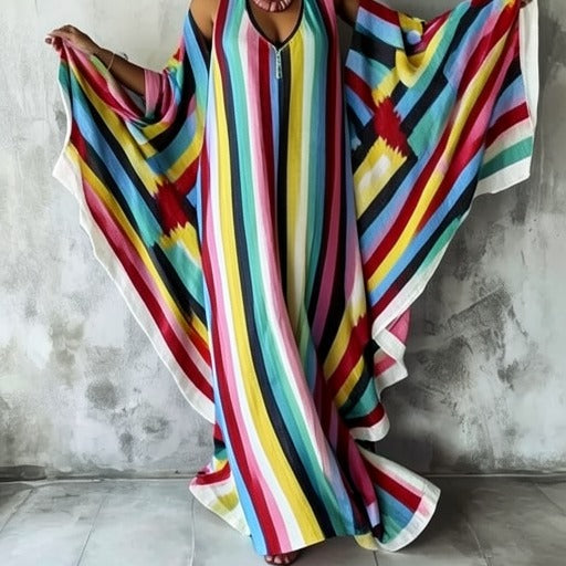 Carnival Diagonal Stripe Kimono